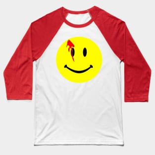 Smiley with a bullet to the head Baseball T-Shirt